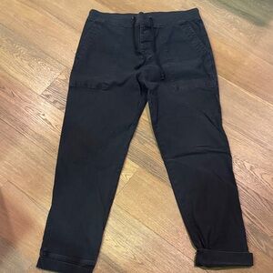 James Perse Black Cargo Drawstring Pants
